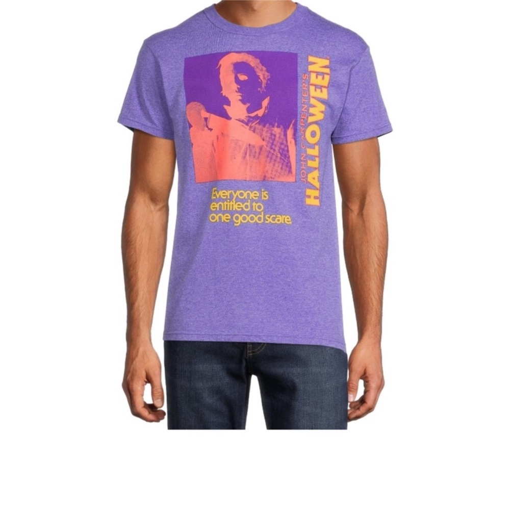 Hot‎ Topic John Carpenter Halloween Graphic T-Shirt Purple XXL